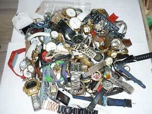 BIG MIXED ASSORTED WATCH LOT FOR PARTS REPAIR 8 LBS MODERN FASHION VINTAGE