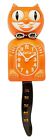 Limited Edition Orange Kit-Cat Klock Swarovski Bow Crystals Jeweled Clock