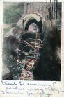Vtg Hand Tinted Post Card Baby Native American Papoose Rieder California Germany