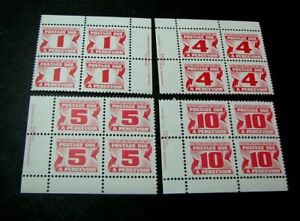 Canada Stamp Scott# J21,J24,J25,J27 Postage Due 1967 BLKS of 4 MNH(see note)H244