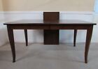 CRATE & BARREL MAHOGANY DINING TABLE WITH LEAF, 78