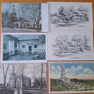 Lot of 6   ALEXANDRIA , VIRGINIA      Old VA Postcards     ca. 1900's-1950's