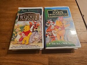 New Listing2 VHS Disney Movies Many Adventures of Winnie the Pooh & Pooh's Grand Adventure