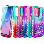 For Samsung Galaxy Note 20 10 9 S8 S20 S21 Plus Ultra Liquid Glitter Phone Case