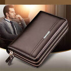 Mature Men Real Leather Briefcase Wallet Fashion Purse Business Clutch Handbag