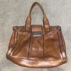 Fossil Genuine Leather Womens Large Handbag Purse EUC! Brown Leather