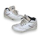 Vintage 80's Reebok High Top Basketball Shoes White Leather 1980s Mens Sz 11