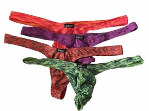 IKingsky Men’s Thong Underwear Lot Of 4 Size Medium Polyester