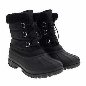 Chooka Ladies' Size 8, Lace-Up Winter Snow Boot, Black