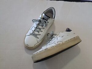 Golden Goose Hi Star sneakers womens  white  leather platform lace up Size 38