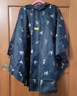 Joules Right as Rain Waterproof Dog Print Packable Hooded Poncho Women's One Sz