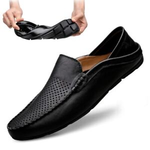 Loafers Mens Premium Genuine Leather Shoes Fashion Slip on Driving Shoes Casual