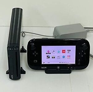 Nintendo Wii U BLACK Console 32GB w/ Game Pad & Cable,**JAPANESE, Ships from USA