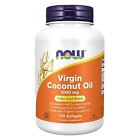 NOW Virgin Coconut Oil 1000 mg - 120 soft gels, Clearance for Best By 07/2024