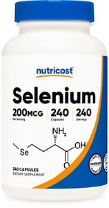 Nutricost Selenium 200mcg, 240 Vegetarian Capsules