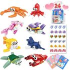 Hyperzoo 24 Packs Valentines Day Gifts for Kids Marine Animals Building Block