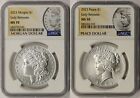 2023 Morgan and Peace Dollar $1 MS 70 NGC Early Releases - 2 Coin Set