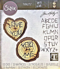 Wood Slice w/Alphabet Sizzix Thinlits Thin Metal Die Set by Tim Holtz 666291 NEW