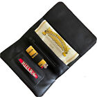 Tobacco Pouch  Pu Leather Wallet Purse Fold Case Rolling Cigarettes Black Mamo