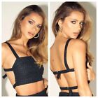 NWT Nakedvice The Charlotte Knit Tweed Style Bra Crop Top Size XS Black $109.95