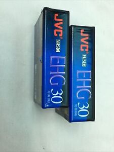 2 Sealed JVC VHS-C High Energy EHG 30 Pro HiFi 90 min TC-30 Compact Tapes