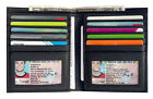 Leatherboss Mens Wallet Genuine Leather RFID Bifold Large Capacity Card Holder