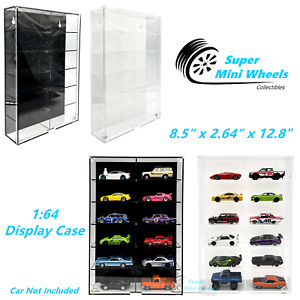 Showcase 1:64 - 12 Cars Display Case Wall Mount With Cover  8.5″ x 2.64″ x 12.8″