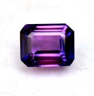 Natural Purple Pink Sapphire Certified 7.25 Ct Emerald Cut Loose Gemstone