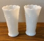 Milk Glass Vases Set Of 2
