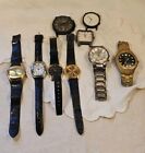 Lot Of 9 Vtg / Mod UNTESTED Men’s Womens Watches : Fossil Citizen Nevo Time & +