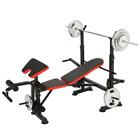 ADJUSTABLE LIFTING WEIGHT BENCH SET With Weight 330 Press Workout Flat Home Gym1