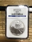 2008 $1 American Silver Eagle NGC MS 69 ER | Early Releases BU Uncirculated