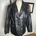 mossimo leather blazer jacket black women’s medium