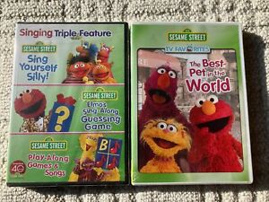 Sesame Street DVD Lot of 2 Sealed New; Singing Triple Feature, The Best Pet
