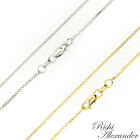 10K Gold BOX Chain Necklace Italian Made Stamped 10KT All Sizes