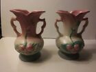 Pair of Vintage Hull Pottery Vases, Wildflower - W-1 - 5 1/2