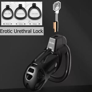 Male Chastity Cage Sissy Femboy Chastity Cage Device Peni Ring Urethra Lock