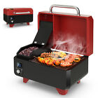 Portable Pellet Grill Outdoor Tabletop Smoker for BBQ Camping Tailgating Red