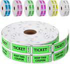 24 ROLLS Fluorescence Raffle Tickets Double Roll 2000 Tickets 6 CASE OF 4   LOT