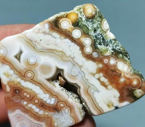 Collection ! Round Eye 8th Vein Ocean Jasper Agate Quartz Druzy Slab Reiki Stone