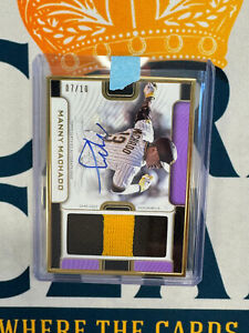 2023 Topps Definitive MANNY MACHADO Purple Gold Framed Relic Auto #'d 10 CP