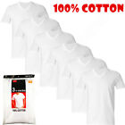 Men's  V-neck T-Shirt, White /Black 6 Pack 