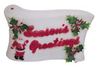 Vintage Santa Seasons Greetings Blow Mold 17” EMPIRE 1976 CHRISTMAS Rare