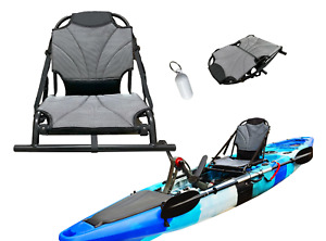 Pactrade Marine Foldable Lightweight Kayak Seat, (black straps, gray textilene)