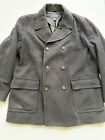 J Crew Wool Blend Coat Mens Classic Black Size XL Winter Jacket Double Breasted