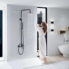 Black Shower System Bathroom Outdoor Shower Faucet Set with 8