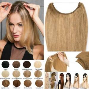 Human Hair Extensions Wire In Remy No Clip In 100% Human Hair Thick BLONDE Wefts