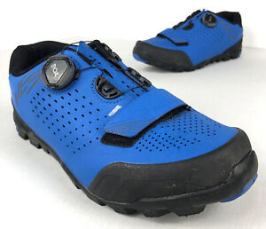 Shimano ME5 Cycling Shoes Men’s Size 7.5 BOA Laces Blue Two Boot Mtb DH Biking