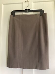 EXPRESS Size 10 Brown Straight Skirt With Back Zipper, Lined