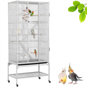 69 Inch Extra Large Cage for Small Animals Bird Cage Parrot w/ Detachable Stand